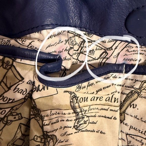 Barr & Barr New York Hobo Blue Shoulder Bag Leather Silver Hardware - Picture 7 of 16